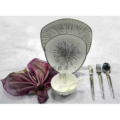 时尚家居用品_精美餐具套装 陶瓷素花壶杯碟奶 肛时尚家居 酒店用品 -